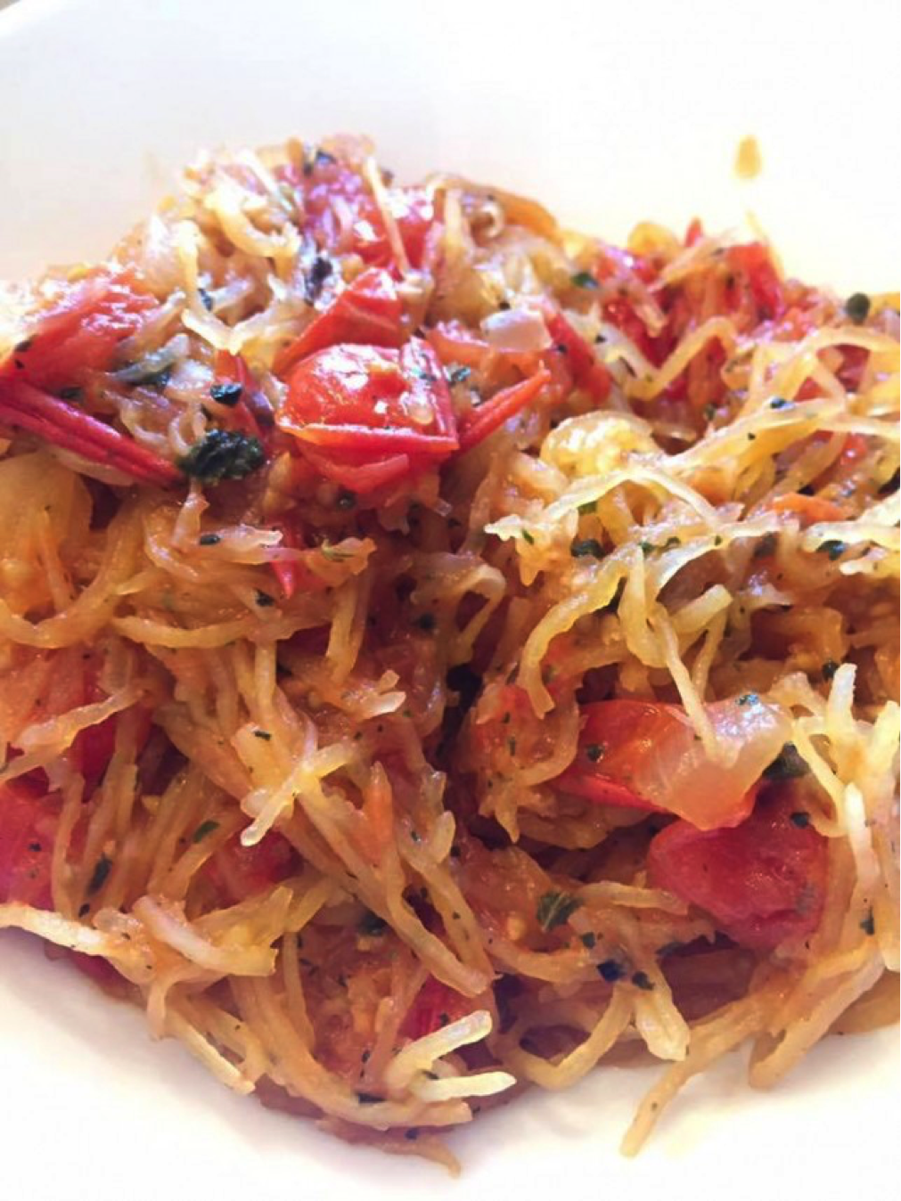 My wife Kirin made THE best spaghetti squash recipe ever – uses all ingredients from the “unlimited” food list from the Adrenal Reset Diet.