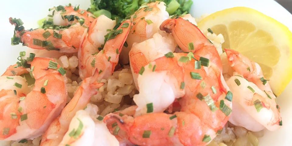 baked shrimp with lemon and chives