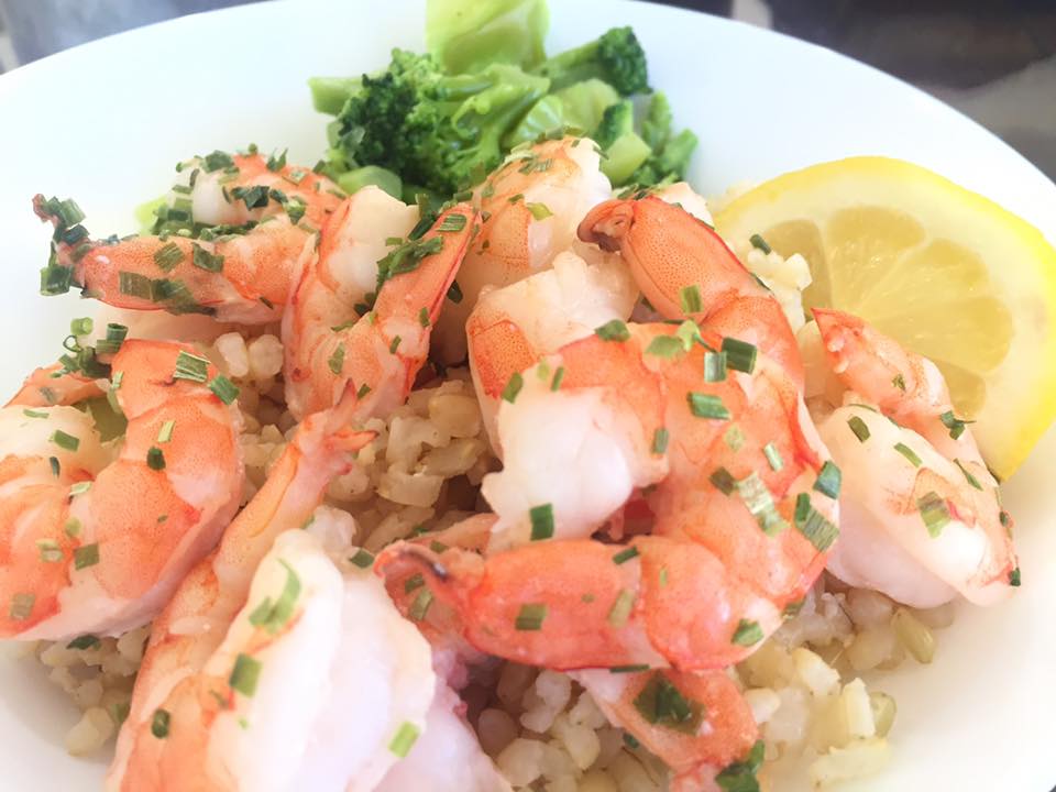 baked shrimp with lemon and chives