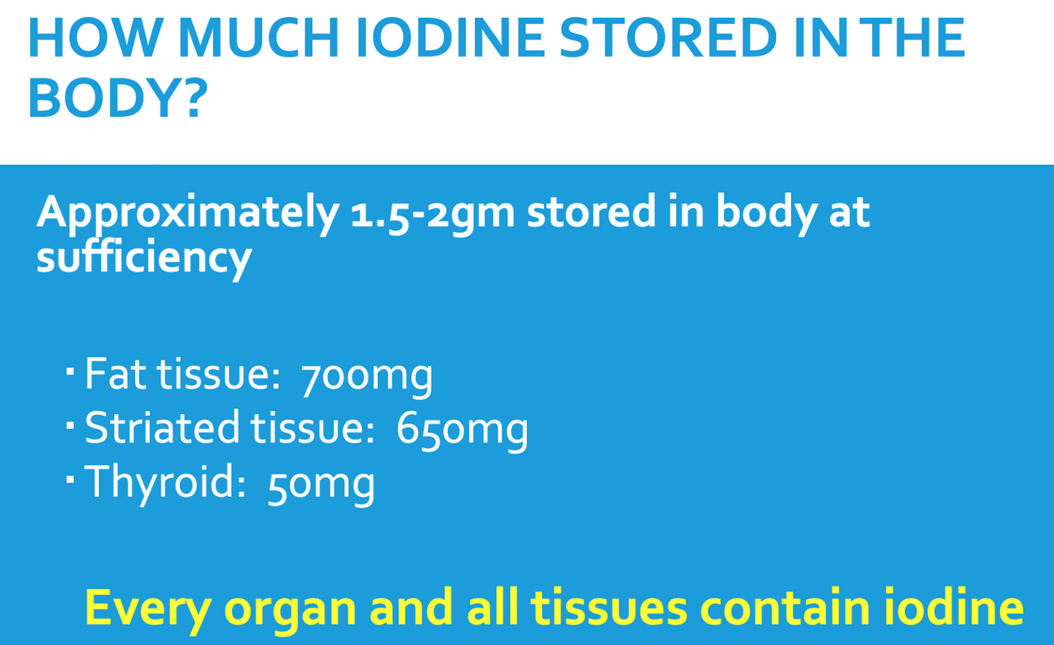 Iodine Do You Need More or Less? Dr. Christianson