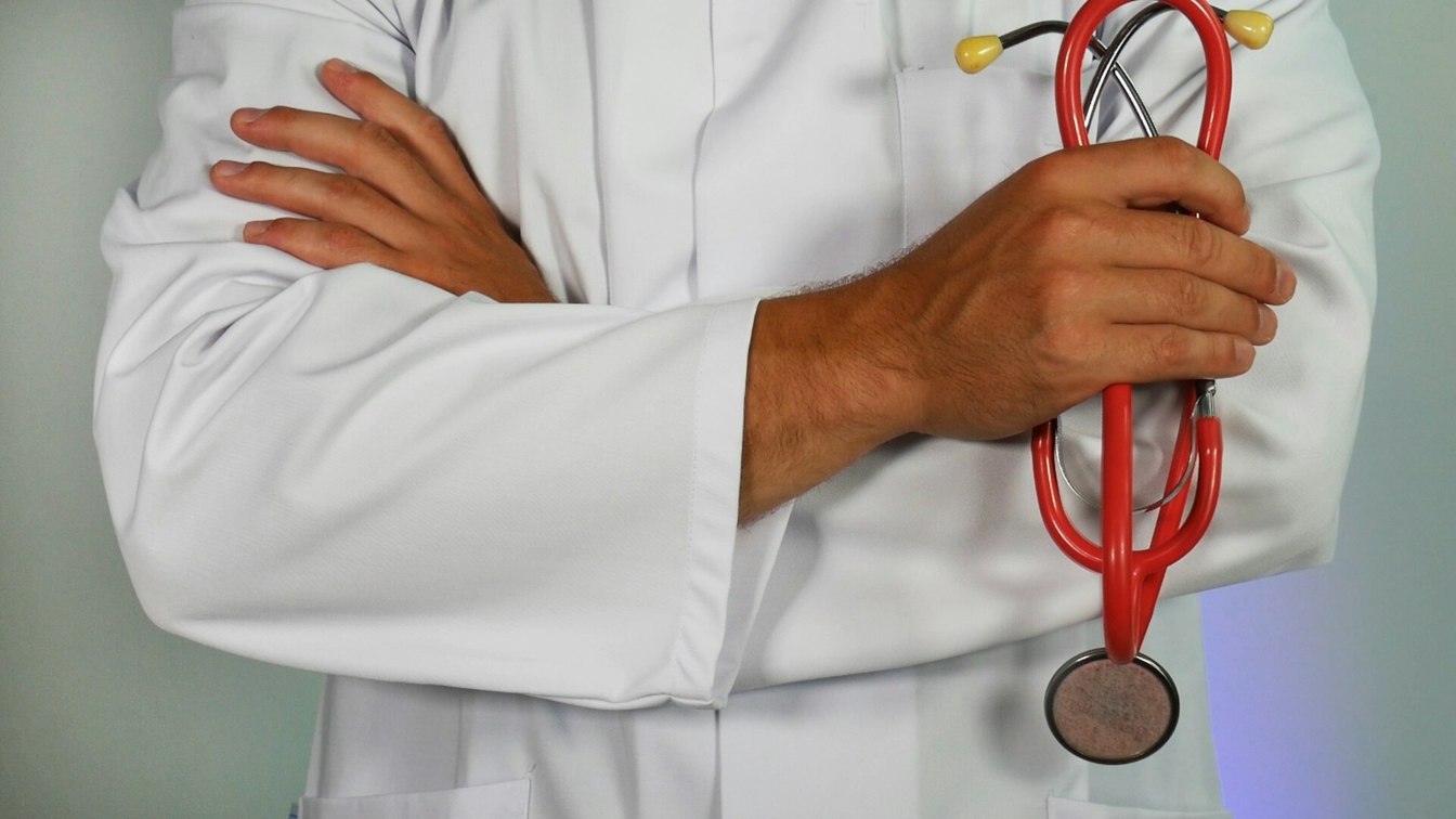 A doctor with a stethoscope.
